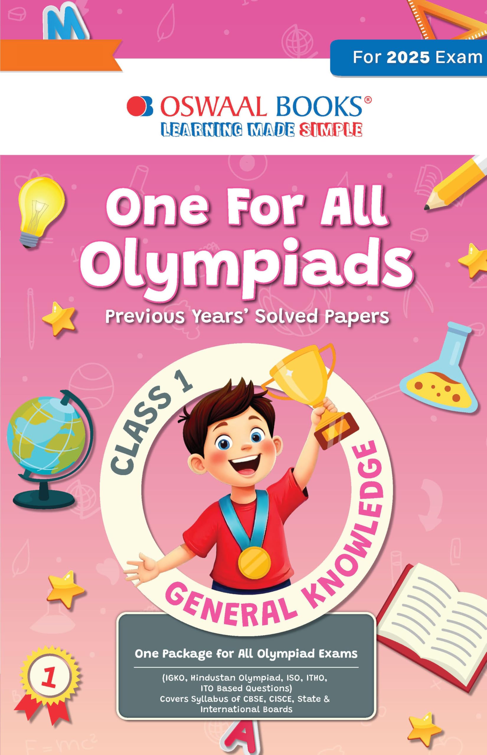Oswaal One for All Olympiads Chapter-wise Previous Years' Solved Papers, Prep-Guide Class 1 General Knowledge For 2025 Exam