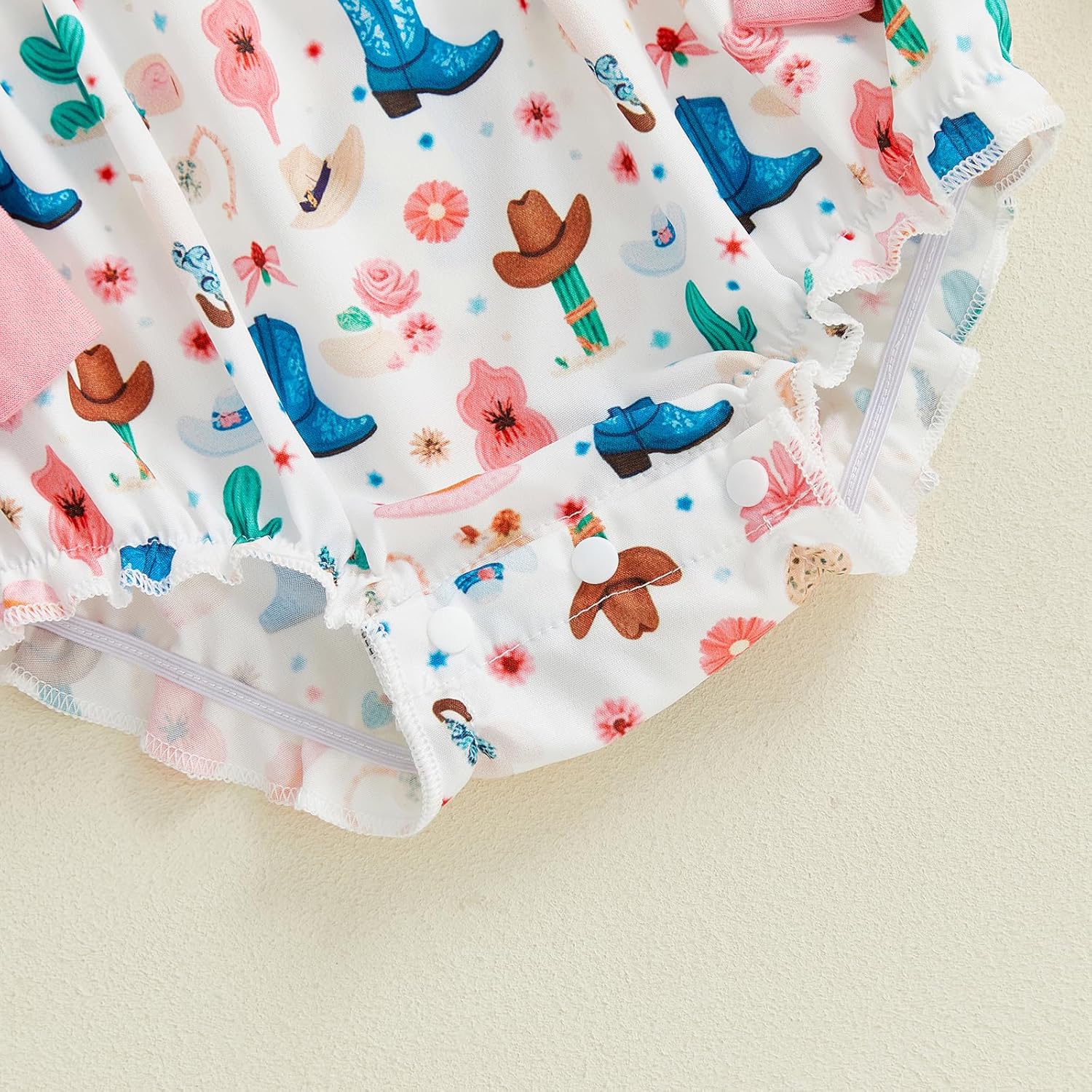 YOKJZJD Baby Girl 1st Birthday Outfit My First Rodeo Boots Bubble Romper Shirt Western Bow Bodysuit One Year Old Fall Clothes - Image 6