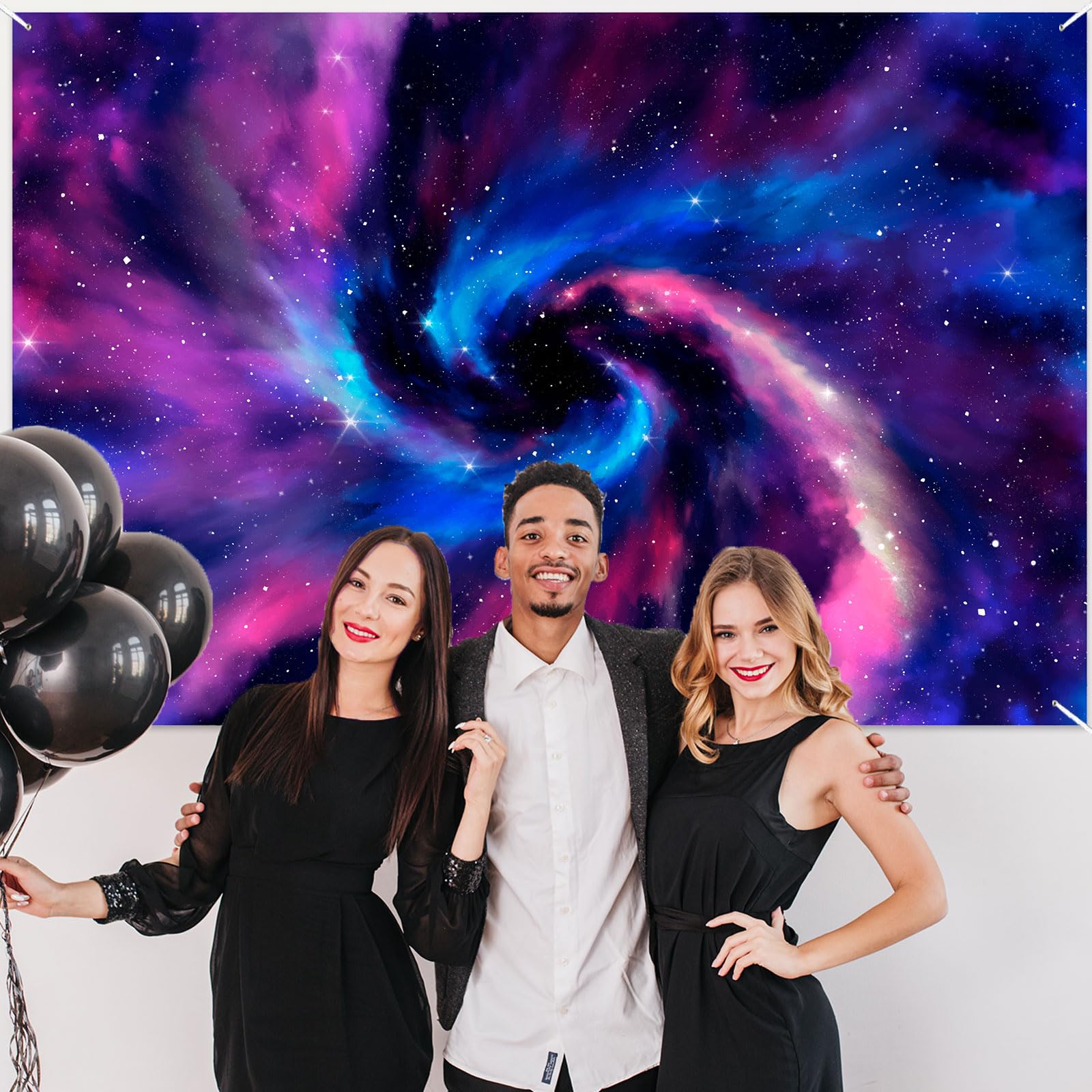 Galaxie Sternenhimmel-Banner – 180x119 Cm, Weltraum-Motiv Mit Nebel & Sternen, Party-Deko Für Kindergeburtstag & Events