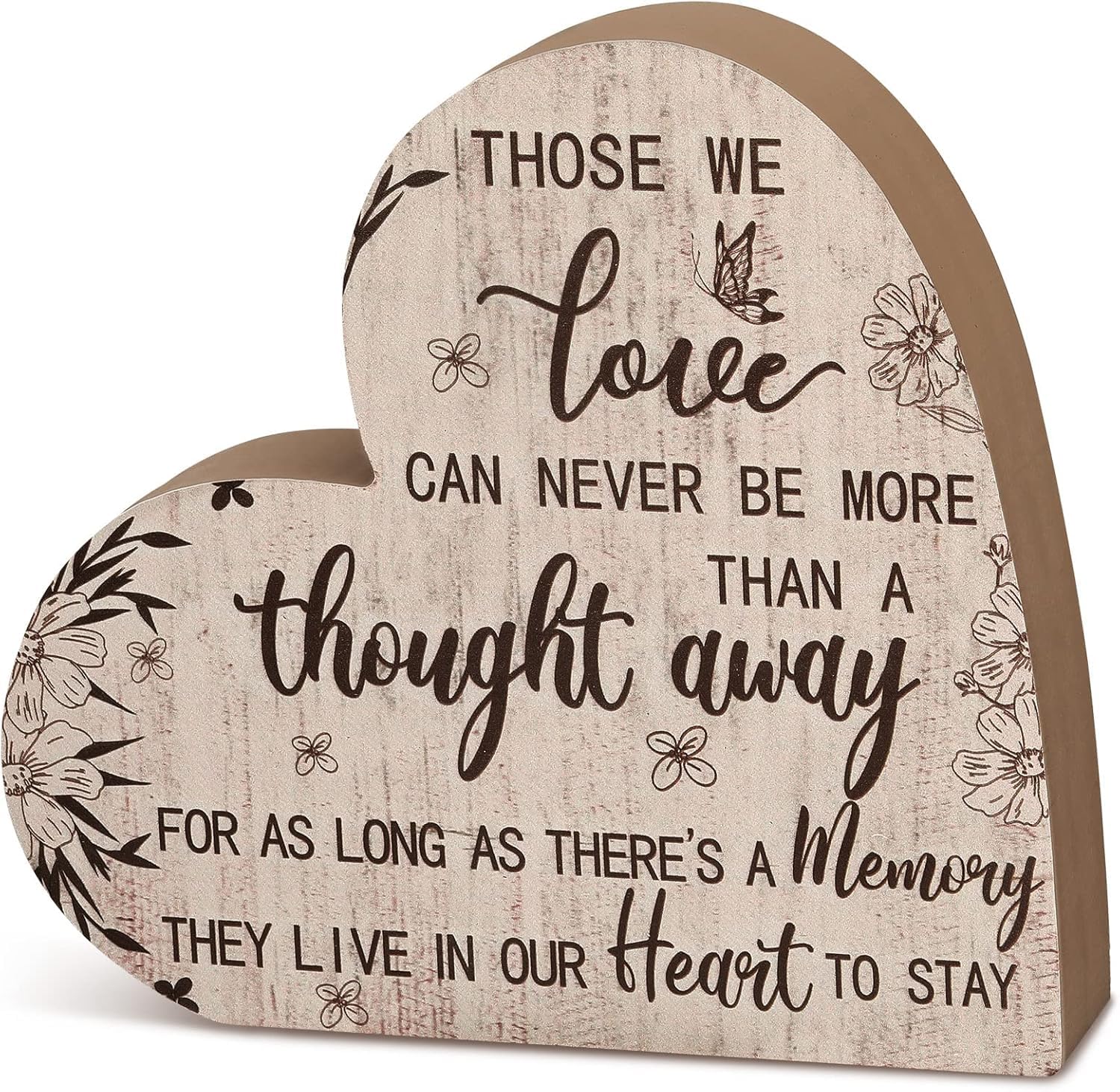 Sympathy Gift Memorial Heart Present for Loss of Loved One Bereavement Gift Bereavement Sign Grieving Decorative Sign Plaque for Loss of Deceased Father Mother Son Brother Condolence