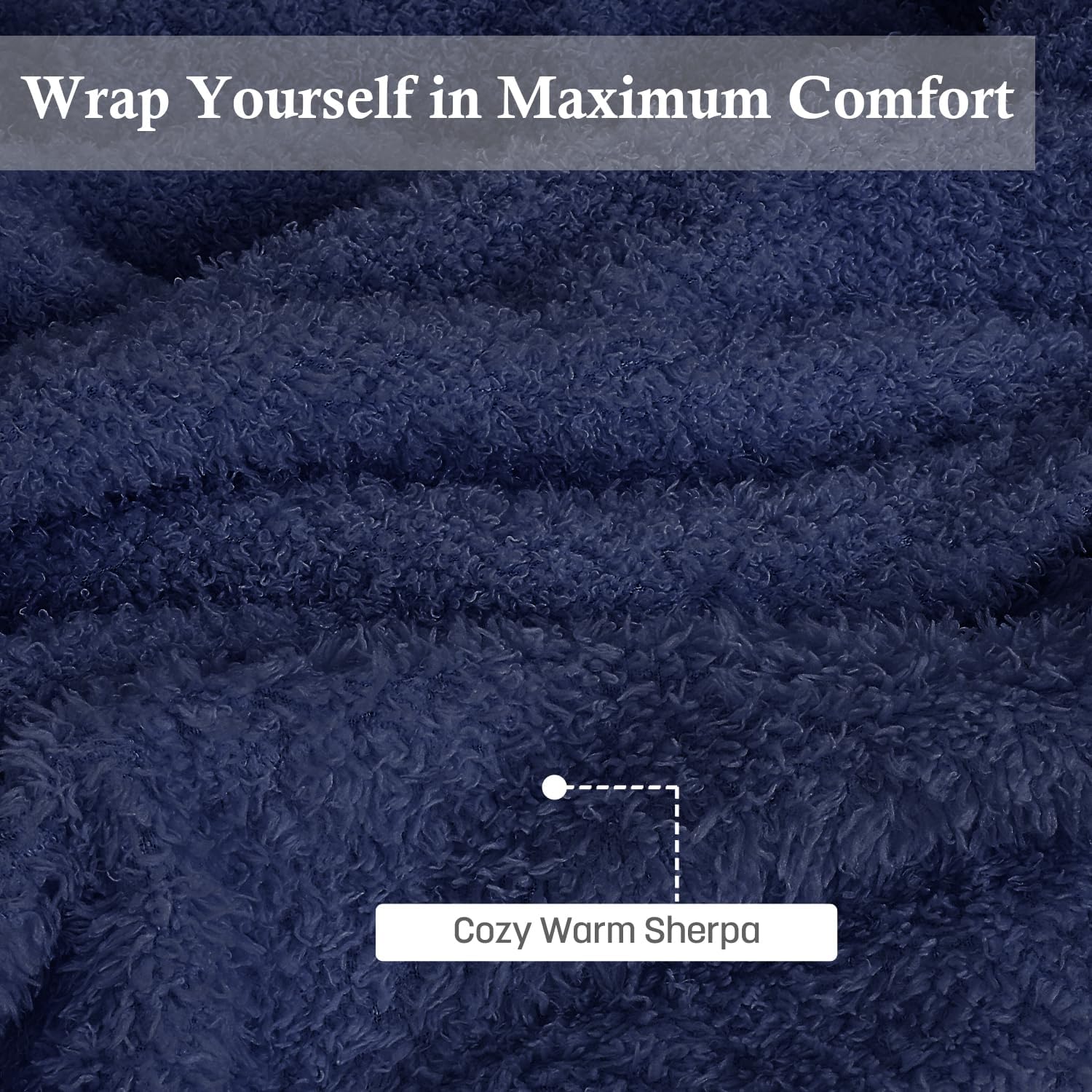 Catalonia Hooded Wearable Blanket Poncho for Adults, Lightweight Fleece Cape with Hand Pockets, Cozy Plush Wrap, Gifts Ideas - Image 3