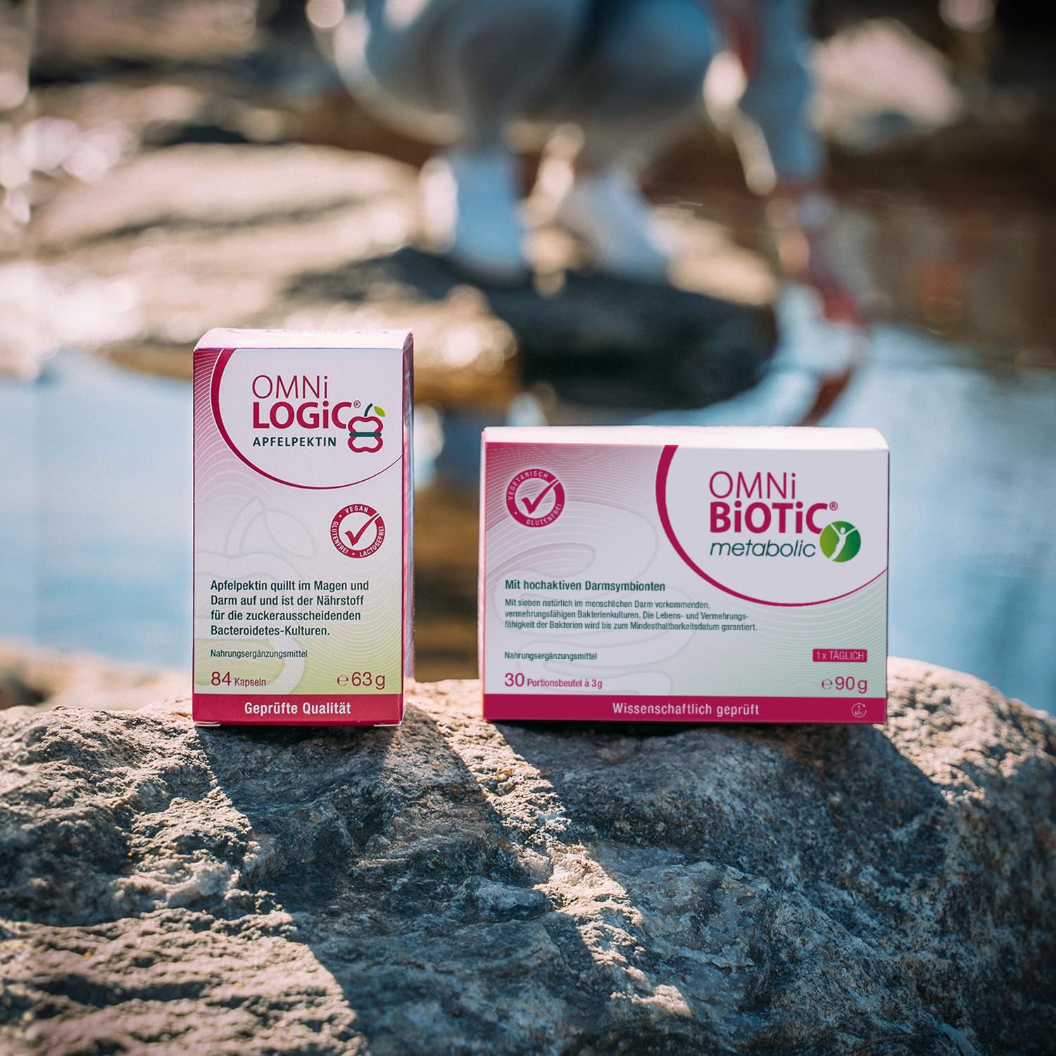 Wunschfigur Paket: OMNi BiOTiC metabolic - 30 Portionen | OMNi LOGiC APFELPEKTIN - 84 Kapseln | Begleitpaket zum Wohlfühlgewicht | Gleich“gewicht“ im Darm