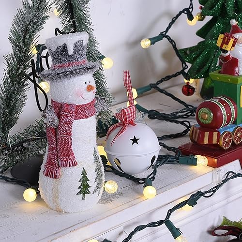 Miniatura 8 de Lycklig Luces de Cadena con Globos, 70 Luces LED de Bolas Mixtas Enchufables con Certificación UL, Luces de Árbol de Navidad de 19 Pies, Luces de