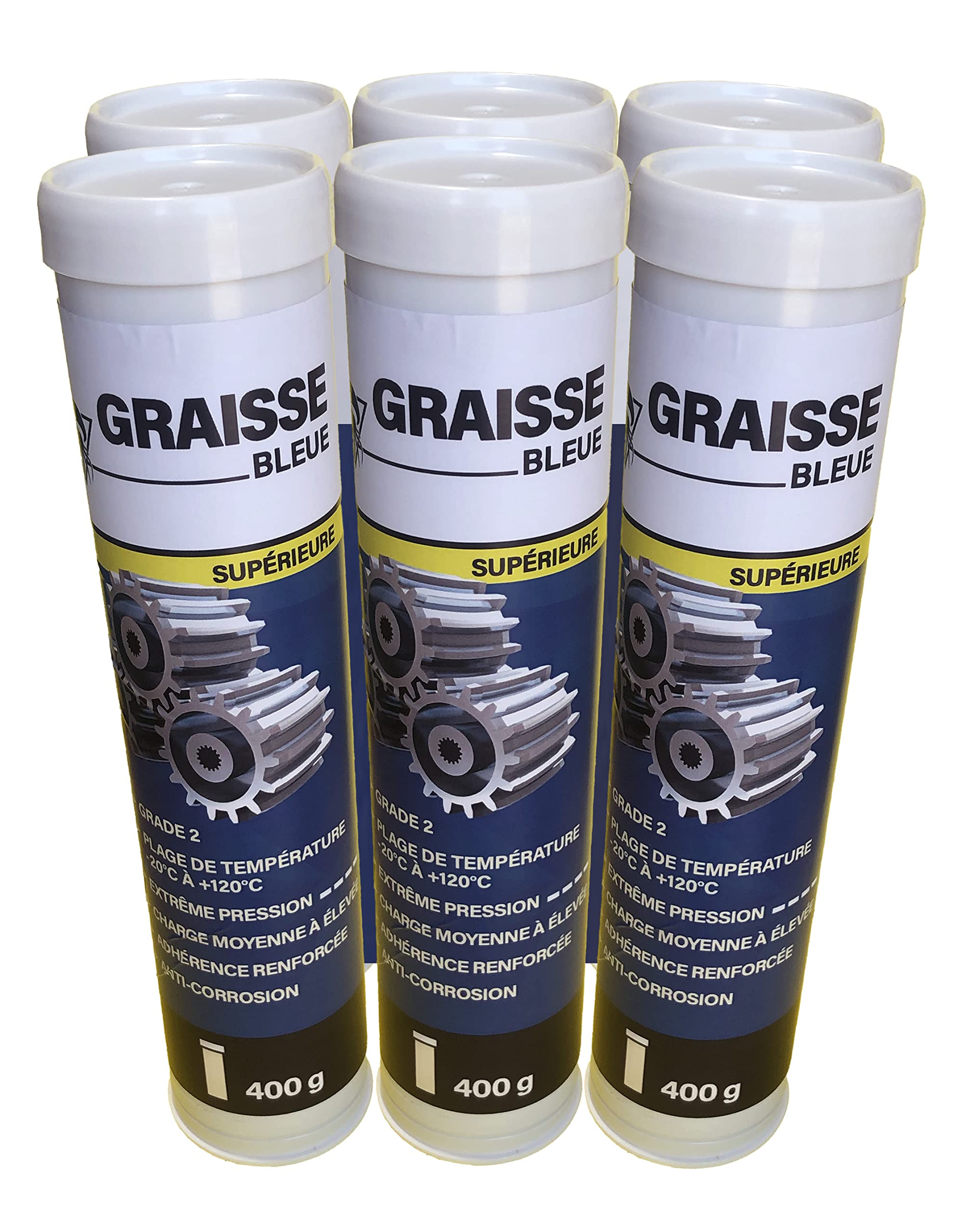 Méduze - Lot 6 x graisse bleue supérieure 400 g