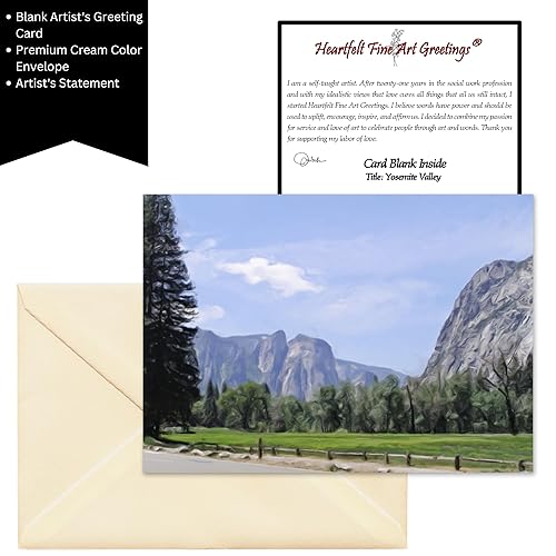 Miniatura 6 de 5 x 7 Nature Greeting Card, Blank Inside, with Envelope and Artists Statement, Title Yosemite Valley