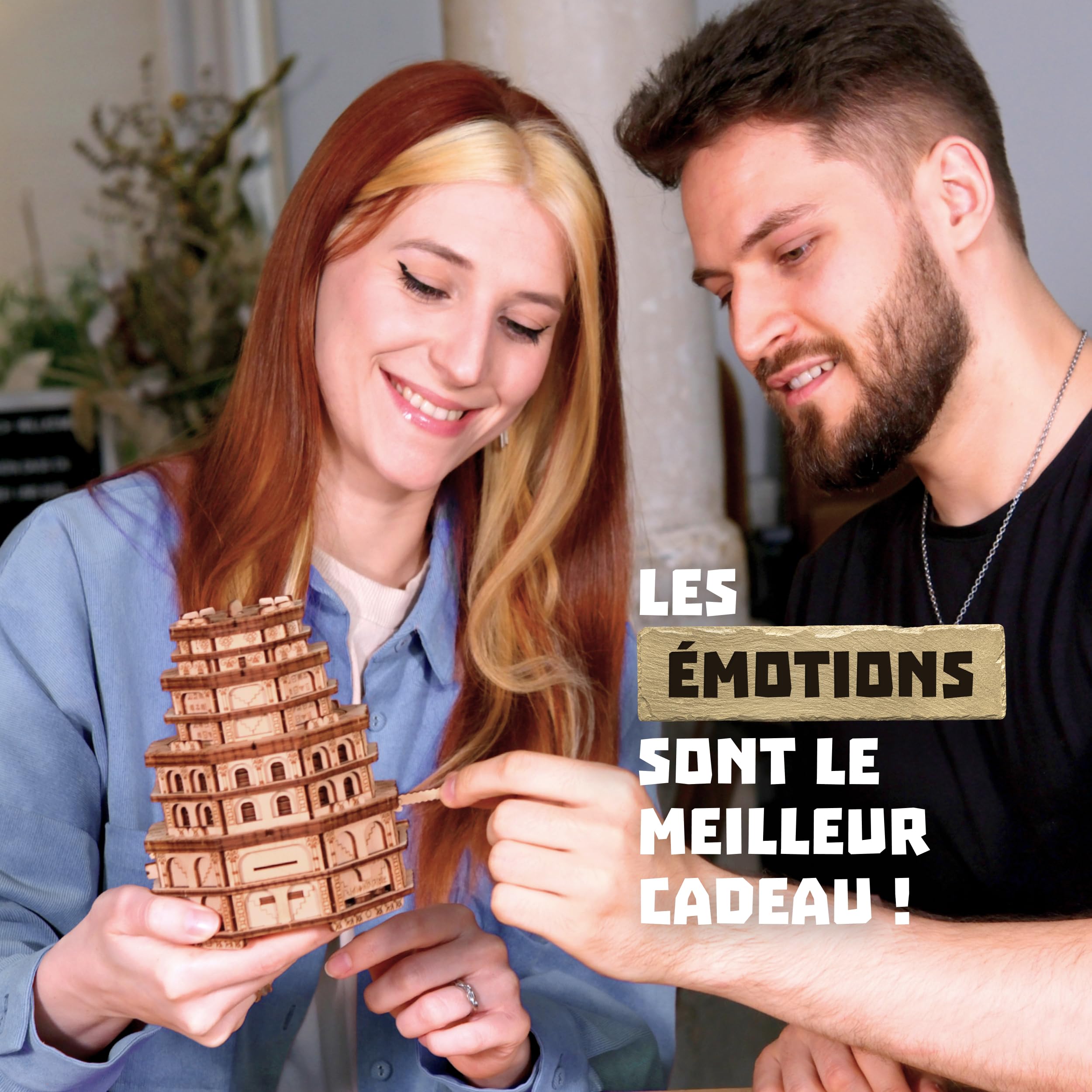 ESC WELT Quest Tower - Jeu de Puzzle Évasion 3D - Casse-tête Cérébral pour Adultes & Adolescents - Jeu d'Évasion Écologique en Bois - Jeu de Réflexion avec Compartiment Caché - Jeux de Société Puzzle