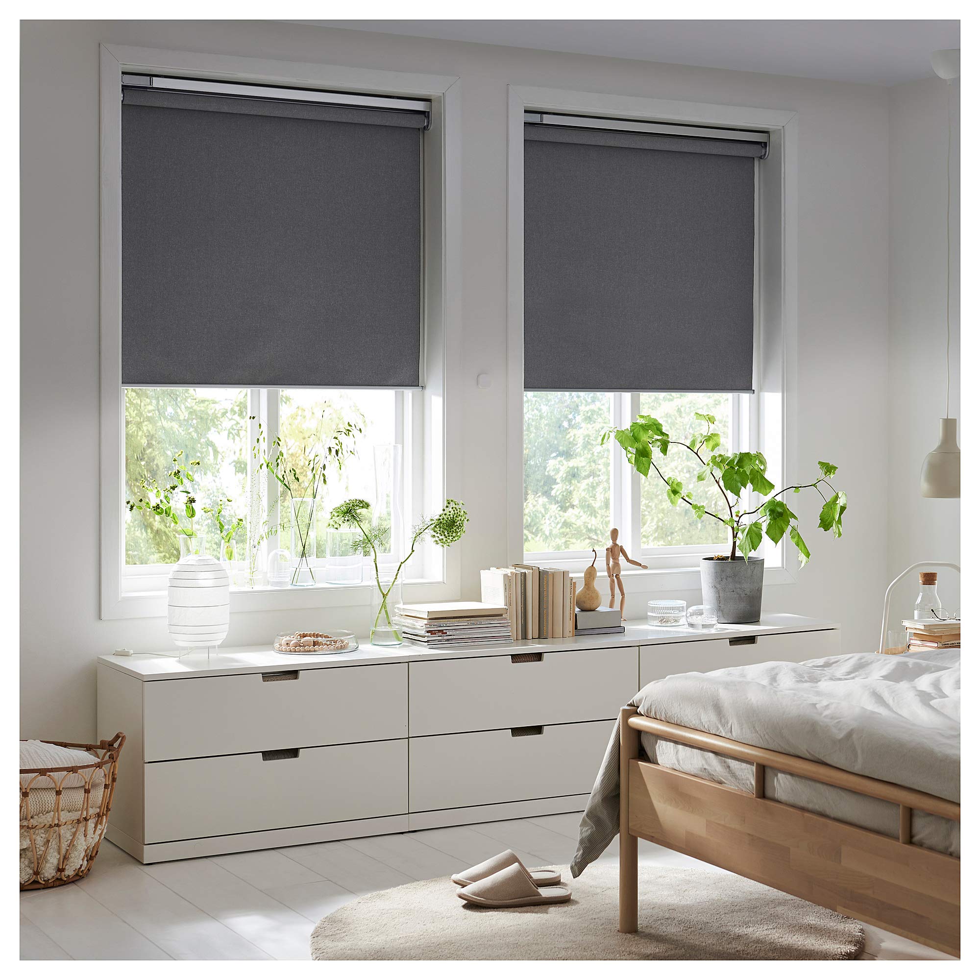 IKEA FYRTUR スマートロールスクリーン 遮光 140x195 IKEA FYRTUR 