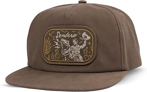 Sendero Provisions Co. Outdoor Snapback Hat with Velociwrangler Woven Patch (Brown) disponible en Yaxa Colombia