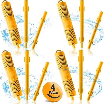 Spa in-Filter Mineral Sticks Parts for Hot Tub Filter Cartridge, Last for 4 Months, Yellow, 4PCS