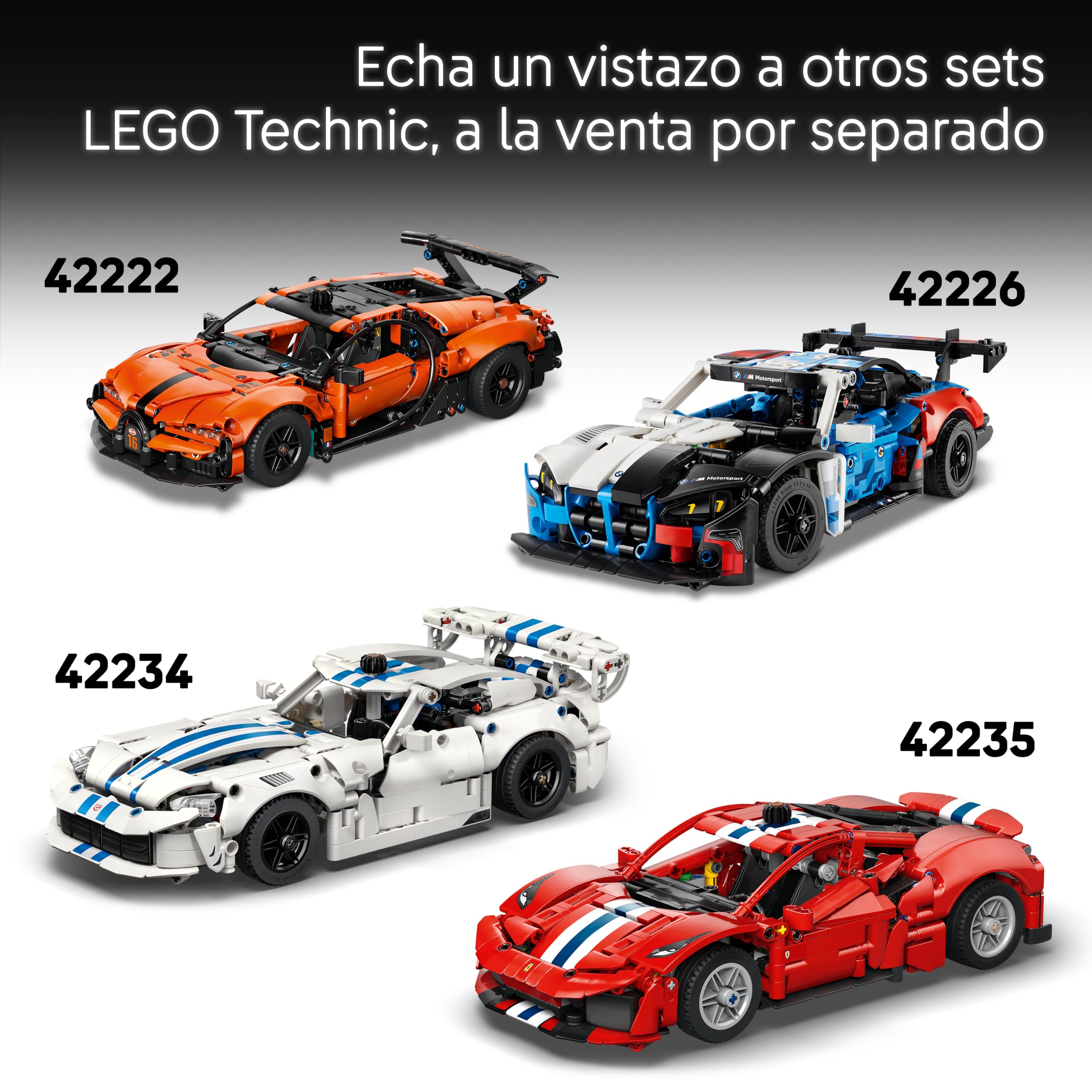 LEGO Technic Taller de Tuning: Coche Ford Mustang GT de Juguete – Kit de Maquetas con Motor V8, Dirección en la Parte Superior y Partes Intercambiables – Regalo para Niños de 10+ Años – 42236