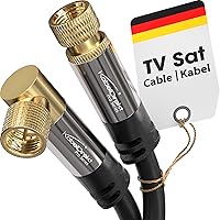 CableDirect - Cavo satellitare coassiale, connettore 90°/dritto
