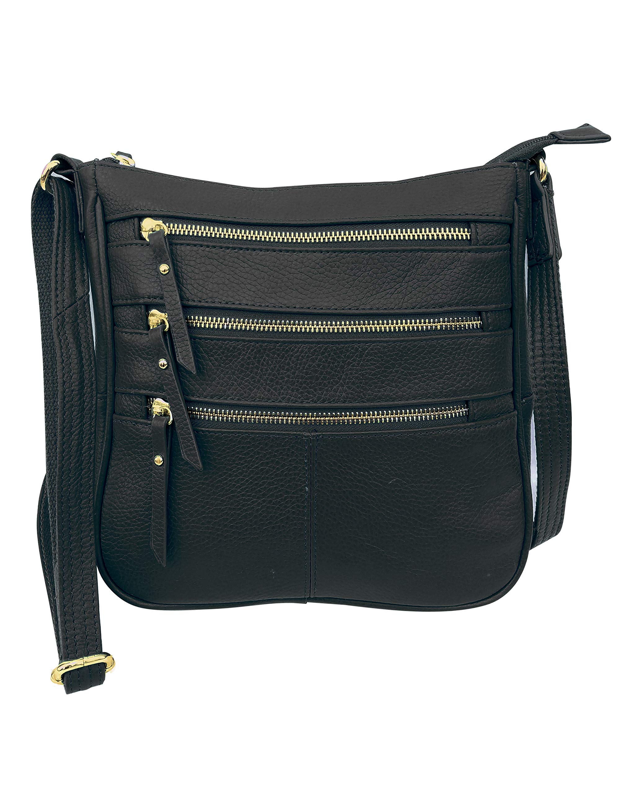 Roma Leathersleather Locking Concealment Crossbody Purse Ccw