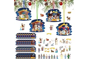 MEZOOM 32pcs Make a Nativity Scenes Jesus Birth Craft with Religious Stickers...