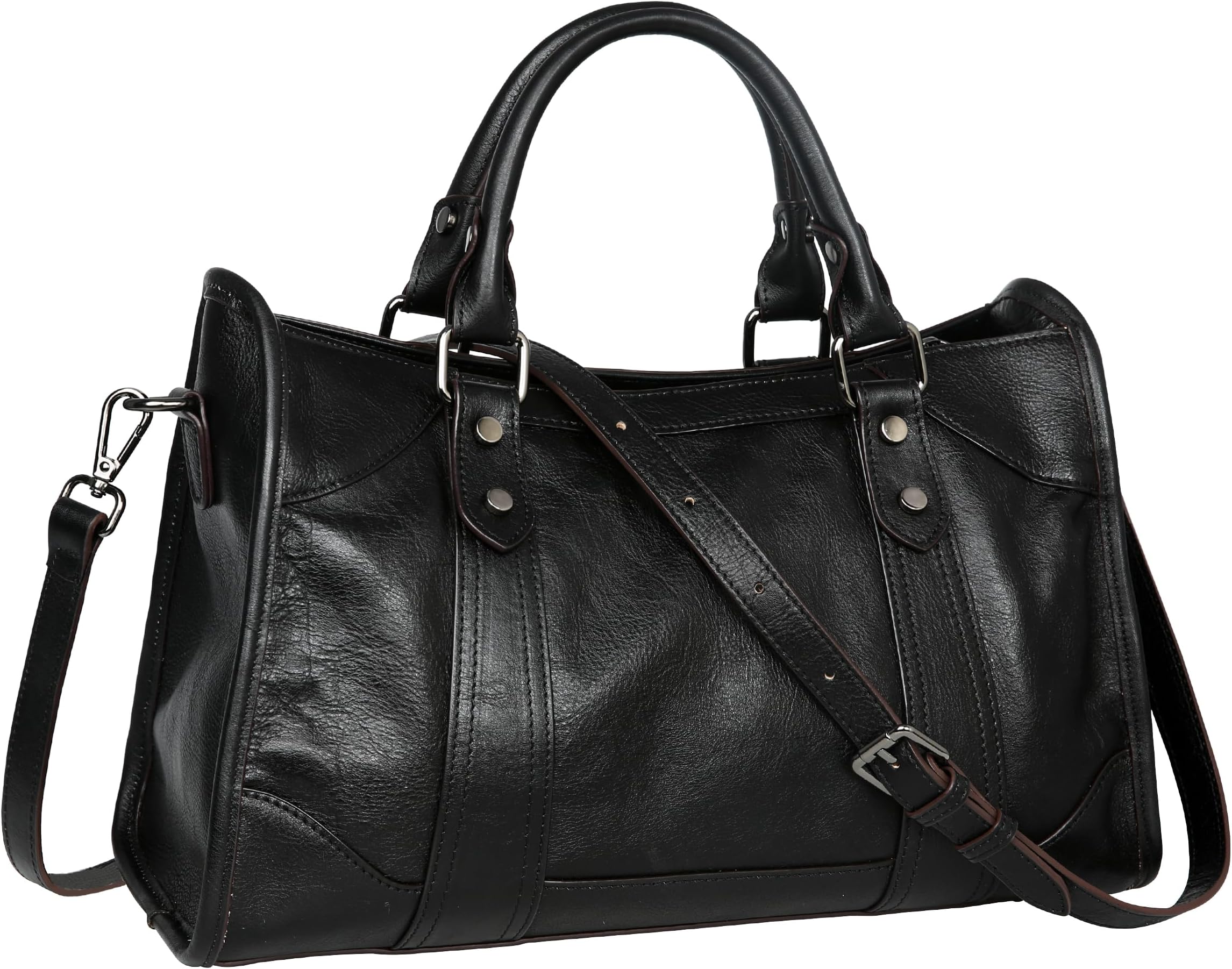 Satchel Bags for Women Genuine Shoulder Bag Leather Handbags Hobo Crossbody Bags Vintage Purse Tote Bag