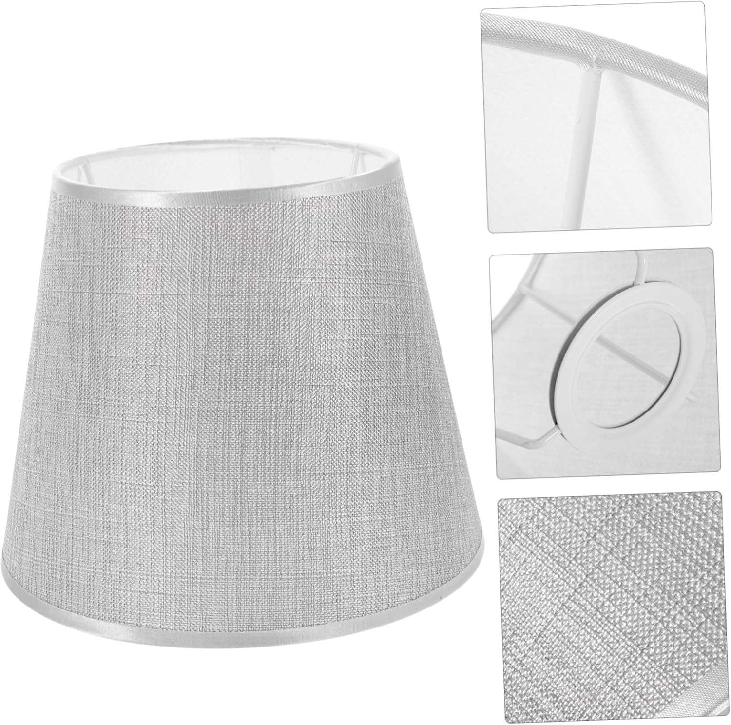 Pure Color Cloth Lamp Shade Replacement Bottom Table Lampshade for Bedroom Living Dust-resistant Fabric Light Fixture Accessory Easy to Install Warm Lighting Cover