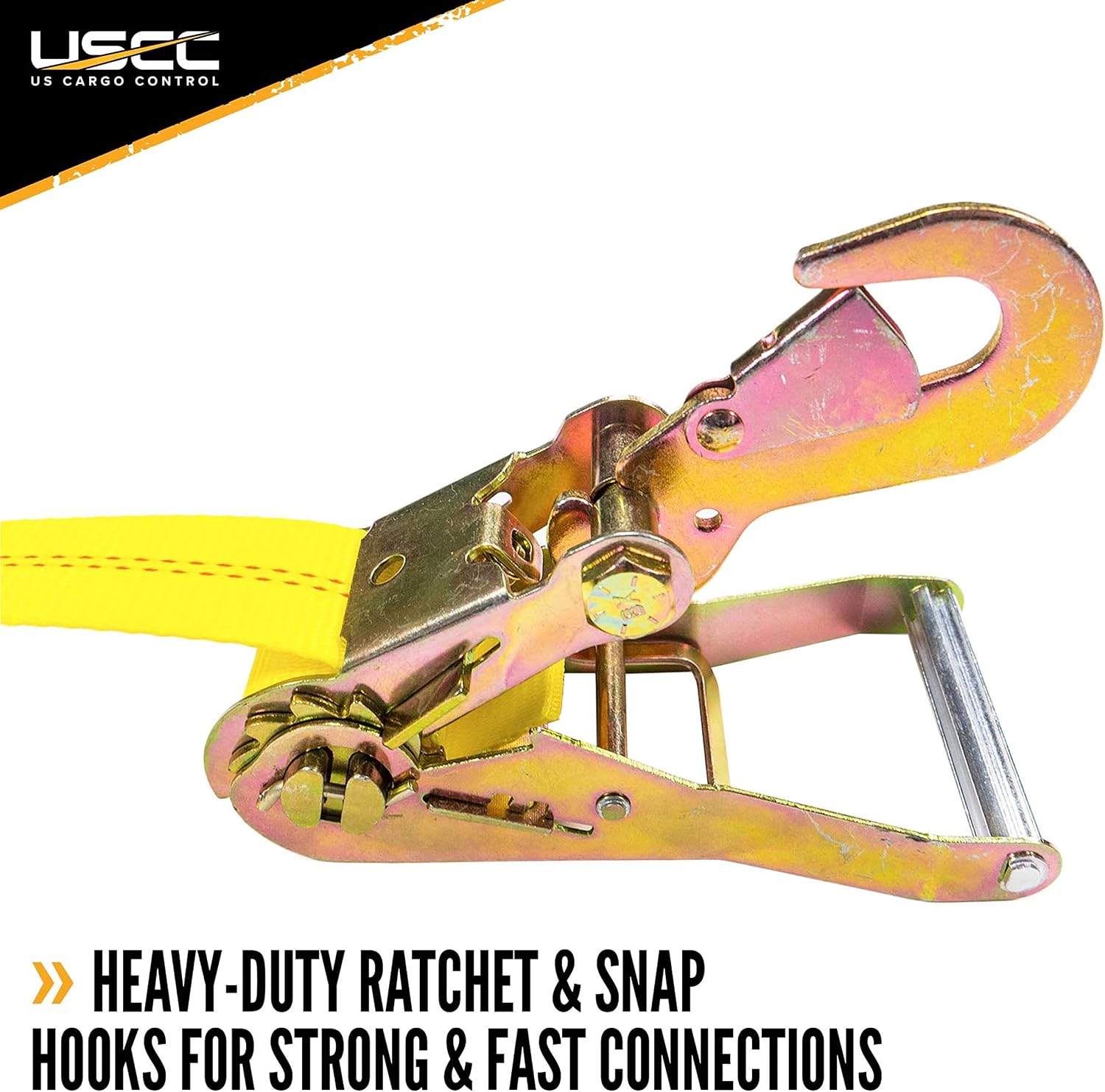 US Cargo Control Tow Dolly Basket Straps with Twisted Snap Hooks and Ratchets (4-Pack), Tire Bonnet Straps for Tire Sizes 14 Inch and More, 3,333 lbs. Working Load Limit, Tire Basket Straps to Tow