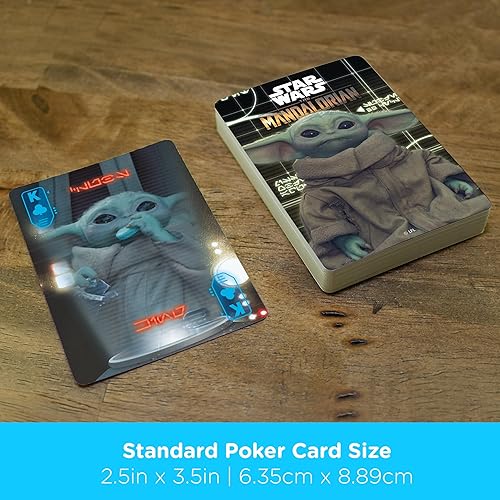 Miniatura 5 de Aquarius The Mandolorian Grogu Playing Cards - Baraja de cartas con temática de 'Baby Yoda' para tus juegos de cartas favoritos, mercancía y