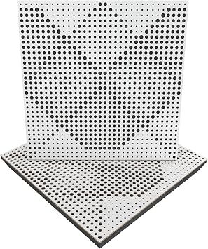 2 Pack Sound Absorption-Diffuse Acoustic Panel Wilds | 19.7x19.7x2.1" | High Density Foam | Absorption - Diffusion - Reflection - Soundproofing - Insulation | Wood laminated White