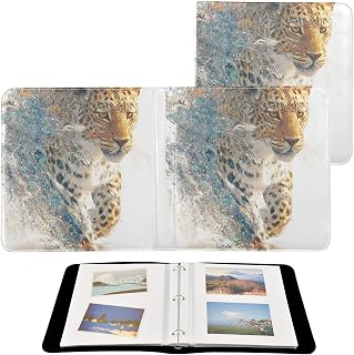 PU leather Picture Albums For All Size Pictures Family Photo Album Self Adhesive Pages 20 sheets- 3d Tigers