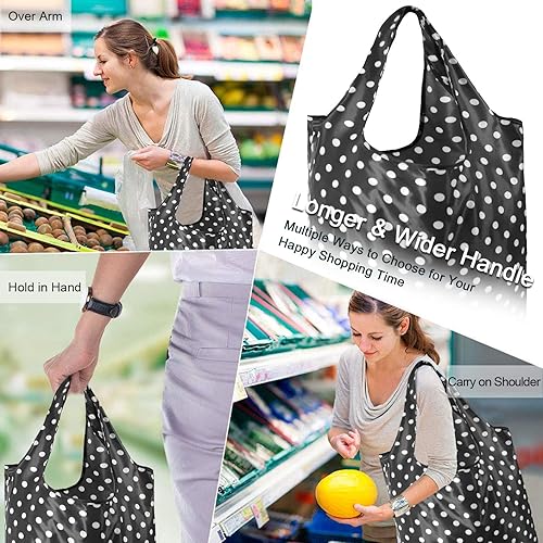 Vista 189 de BeeGreen Bolsas de compras reutilizables de animales, paquete de 10 unidades con bolsa de transporte con cremallera, tamaño XL, lavables a máquina
