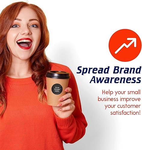 Vista 684 de DayStar Custom Signs & Design - 100 adhesivos de vinilo personalizables, con texto, imagen, diseño y logotipo; adhesivos para logotipo de embalaje