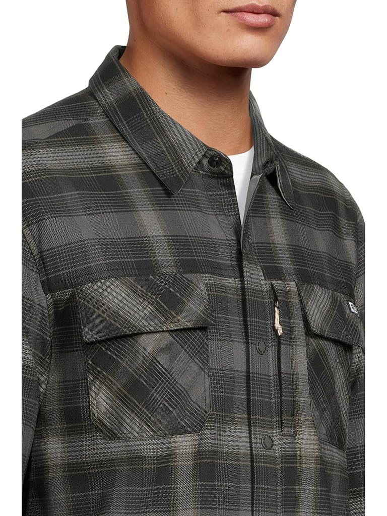 Black Salty Crew Fathom Long Sleeve Tech Flannel