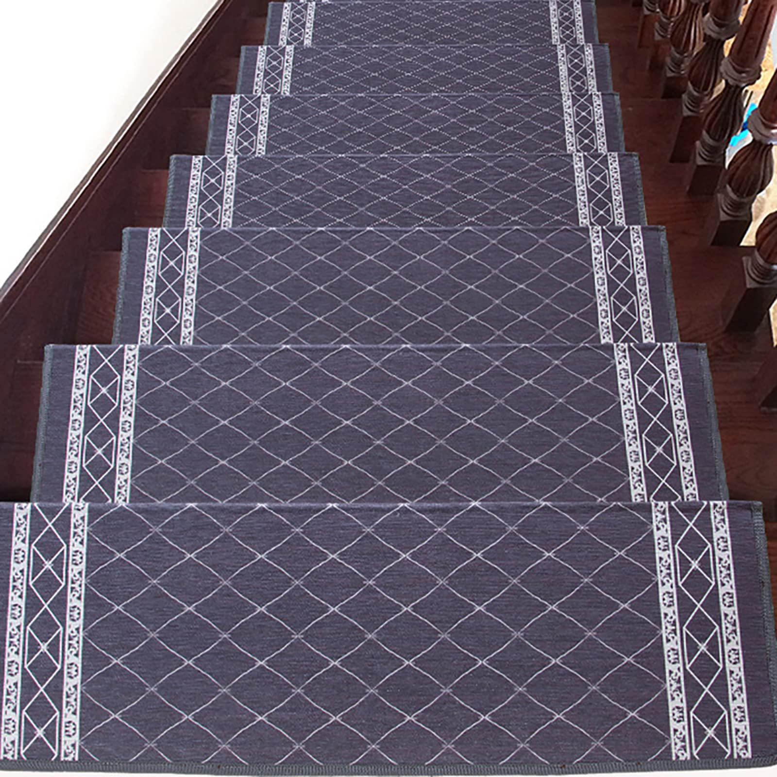 Alfombras para peldaños de escalera protectoras de 65x24 cm para proteger niños y mascotas