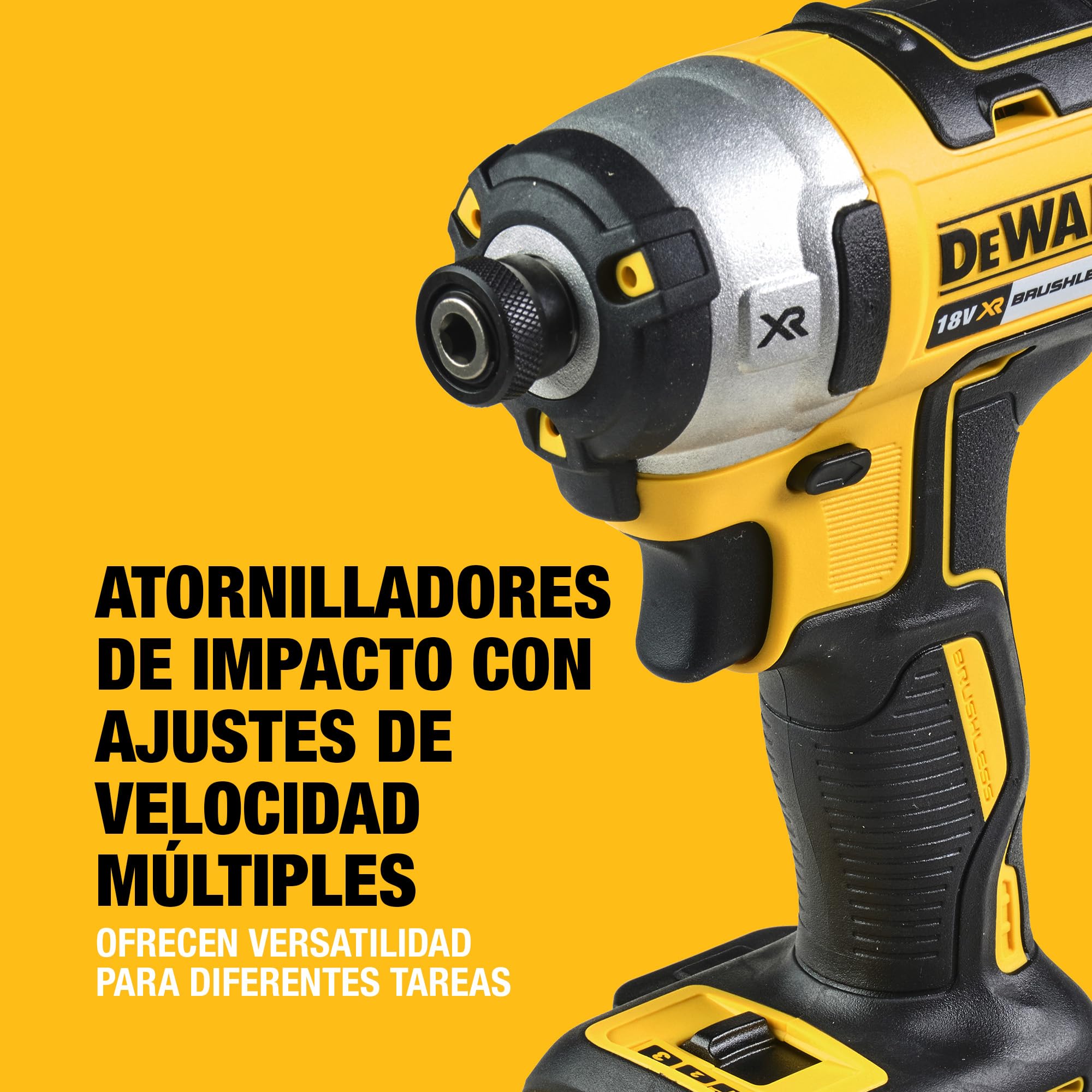 DEWALT KIT 18V: Taladro Percutor sin escobillas, Martillo Electroneumático, Amoladora y Atornillador de Impacto, 3x Baterías XR 18V, Cargador Rápido, Maletín TSTAK II y TSTAK VI, DCK422P3T-QW