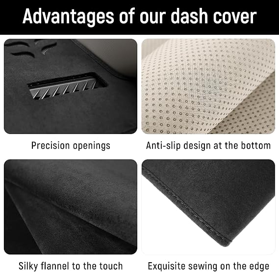 Dash Cover Compatible with Hyundai 2016 2017 2018 Tucson Accessories Flannel Dashboard Cover Dash Mat Center Console Cover Sunshield Protector Pad