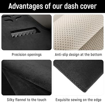 Dash Cover Compatible with Hyundai 2016 2017 2018 Tucson Accessories Flannel Dashboard Cover Dash Mat Center Console Cover Sunshield Protector Pad