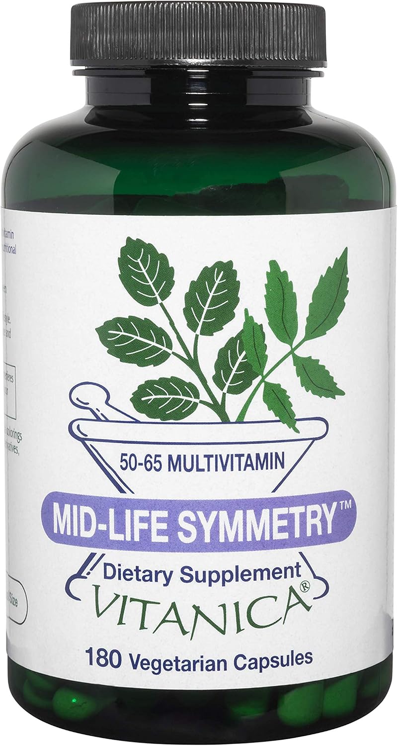 Vitanica - Mid-Life Symmetry, 50-65 High Potency Daily Multivitamin and Mineral, Vegan