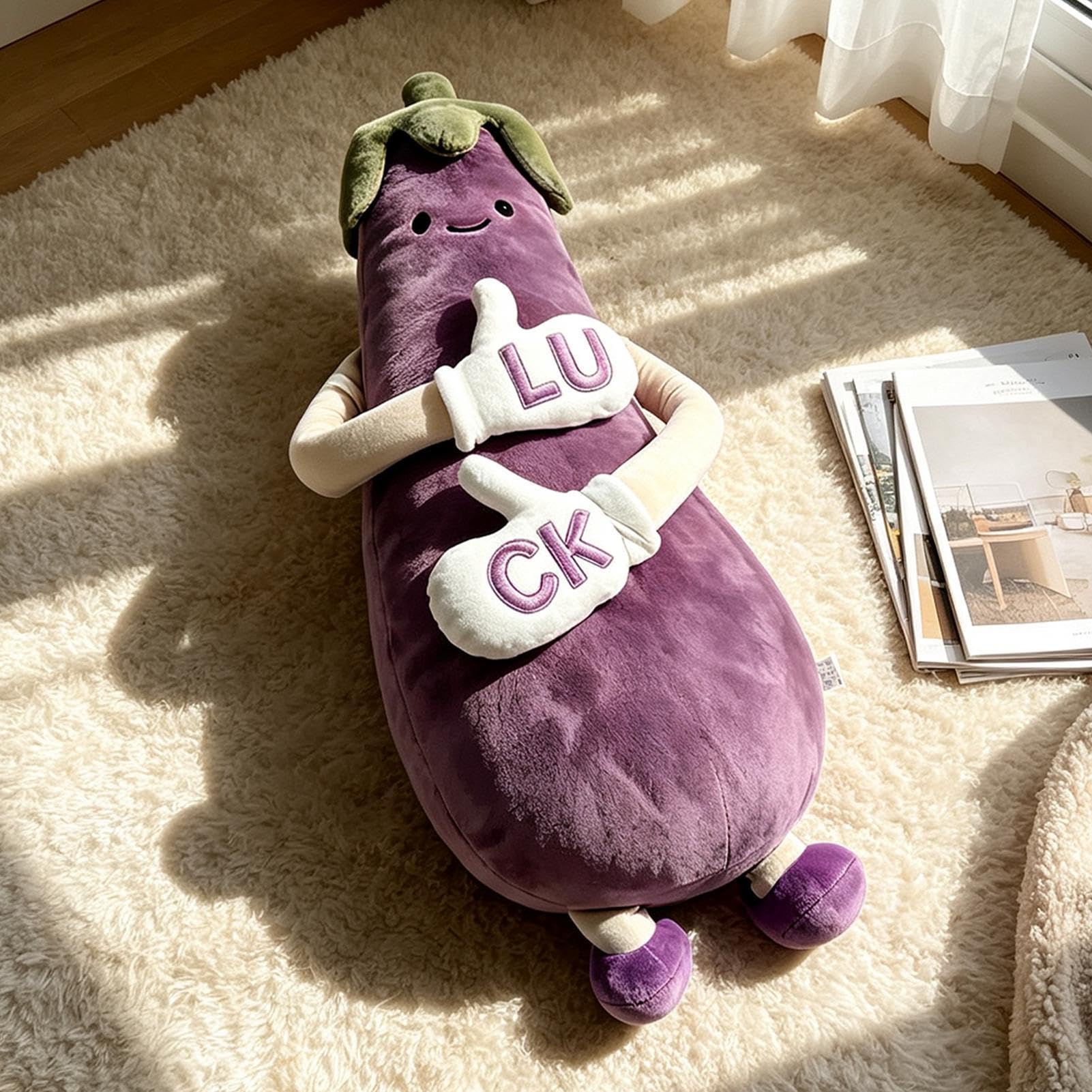 Linda - Cuscino per il corpo, in morbido peluche, 119 cm