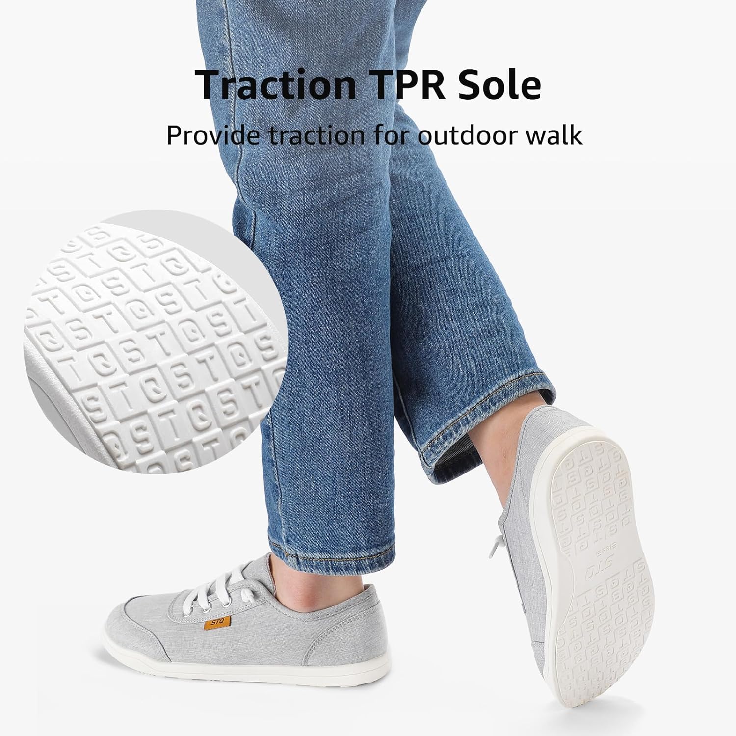 STQ Women Slip On Shoeswith Orthopedic Insole Low Top Classic Fashion Canvas Sneakers | Plantar Fasciitis Shoes - Image 8