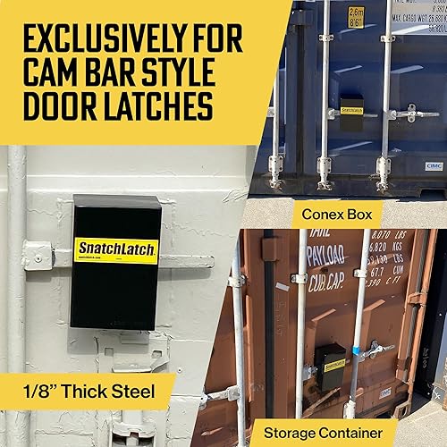 Miniatura 5 de Caja protectora de bloqueo resistente para contenedores de almacenamiento y cajas Conex, acero con recubrimiento en polvo de 0.6 in de grosor, hecha