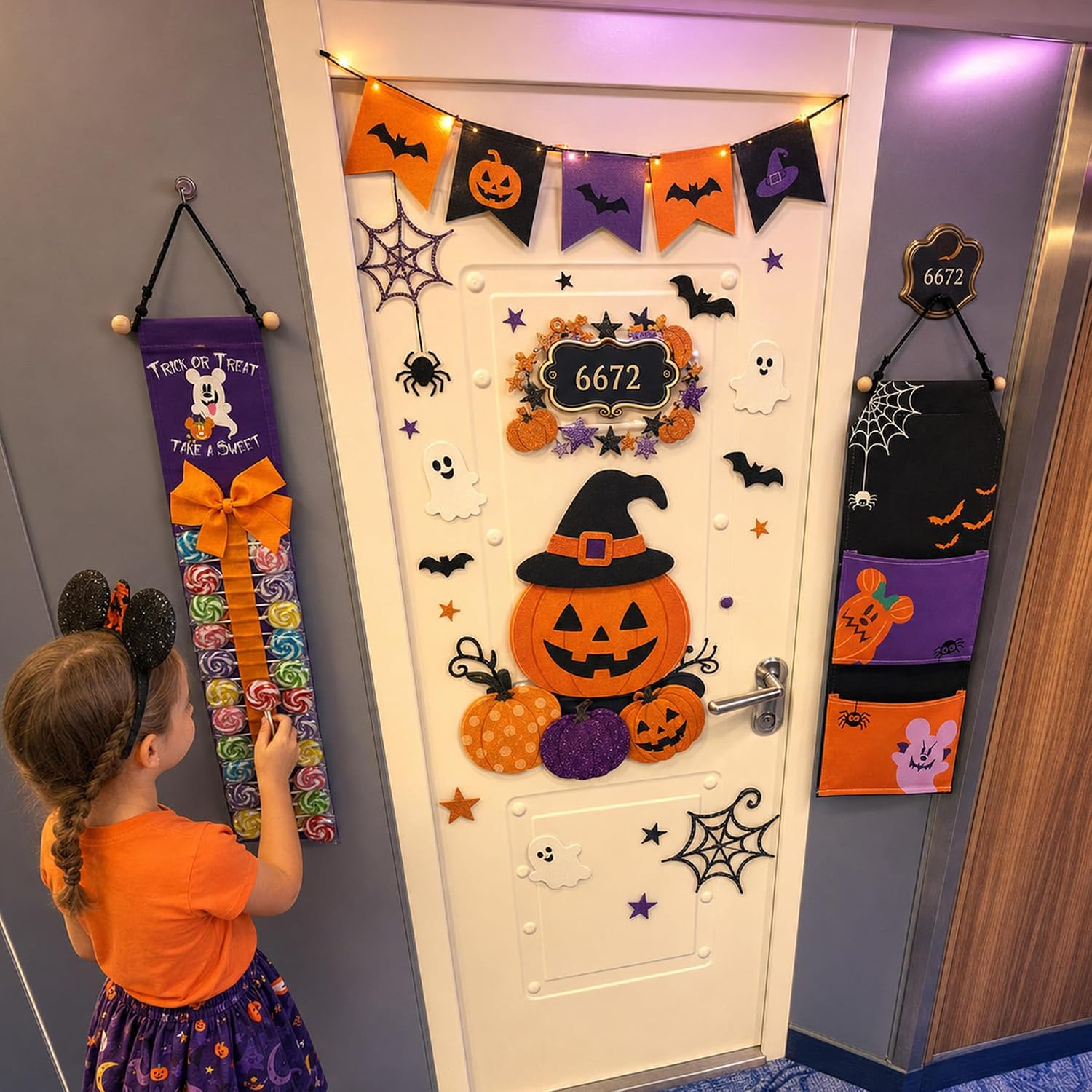 RUNROLE Halloween Fish Extender Lollipop Holder for Cruise Pixie Dust Gifts