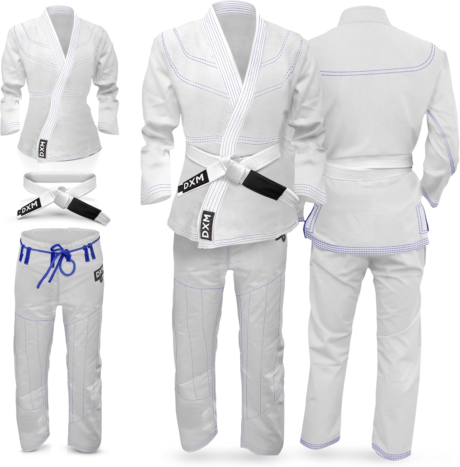 DXM SPORTS Bjj Gi for Men - Brazilian Jiu Jitsu Gi - Lightweight Preshrunk Fabric - Machine Washable Jiu Jitsu Suit Sets - Image 2