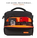 SIDRUM Polyester WF-16 Camera Bag - DSLR Case with Adjustable Shoulder Strap & Rain Cover - for Nikon, Canon, Sony and All DSLR Cameras - Water Resistant - Anti Shock (Orange-Interior) gallery image
