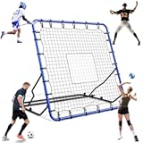 Volleyball Rebounder Net - Adjustable Volleyball Equipment&comma; Soccer Nets&comma; Baseball Rebounders Nets & Lacrosse Practice Net w Robust Steel Frame & PE Netting - Easy Setup Bounce Back Training Aids