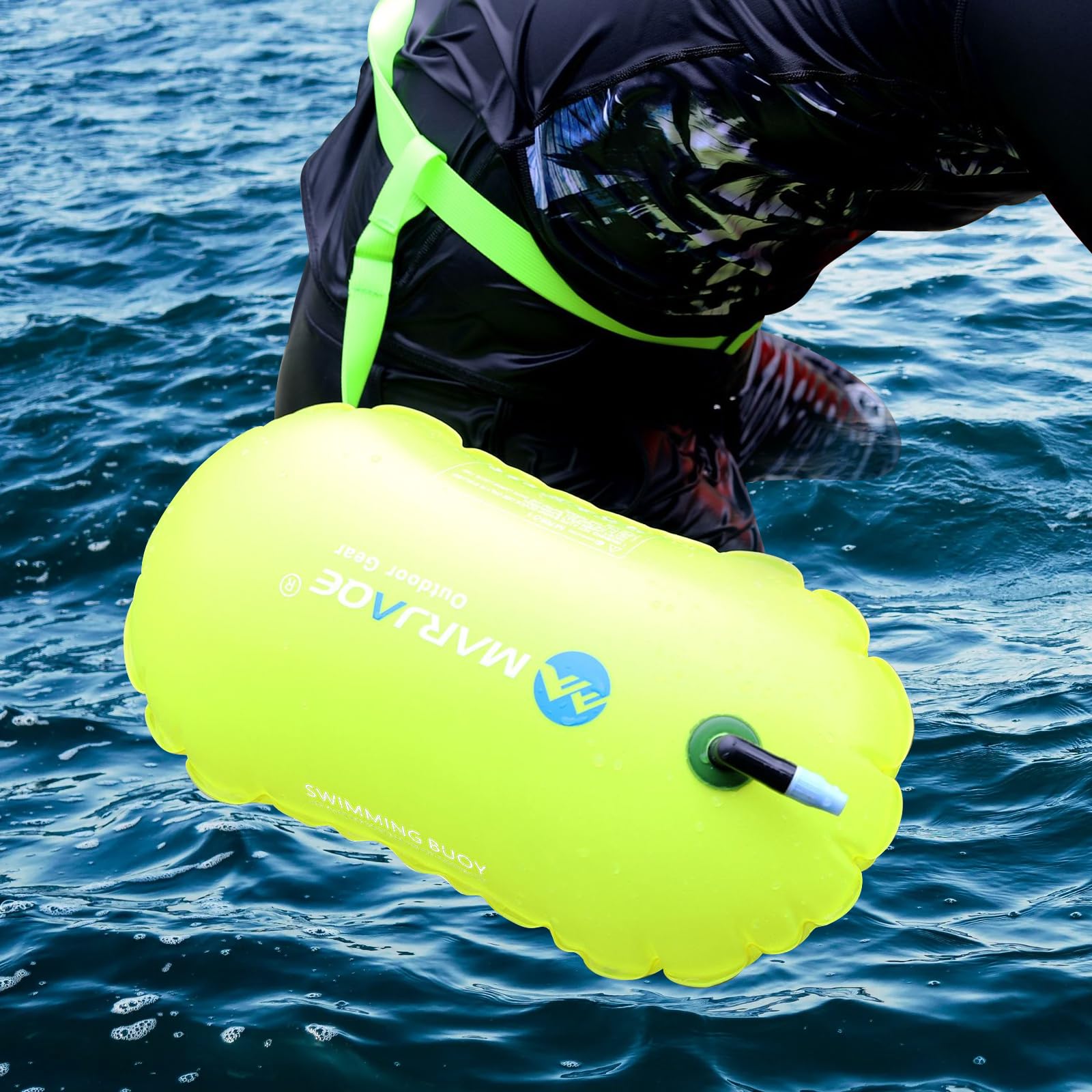 Boa da Nuoto,Galleggiante da Nuoto All'aperto,Galleggiante, Cintura Regolabile in Vita,con Cintura Regolabile in Vita per nuotatori in acque libere, triatleti, Kayaker, snorkeler