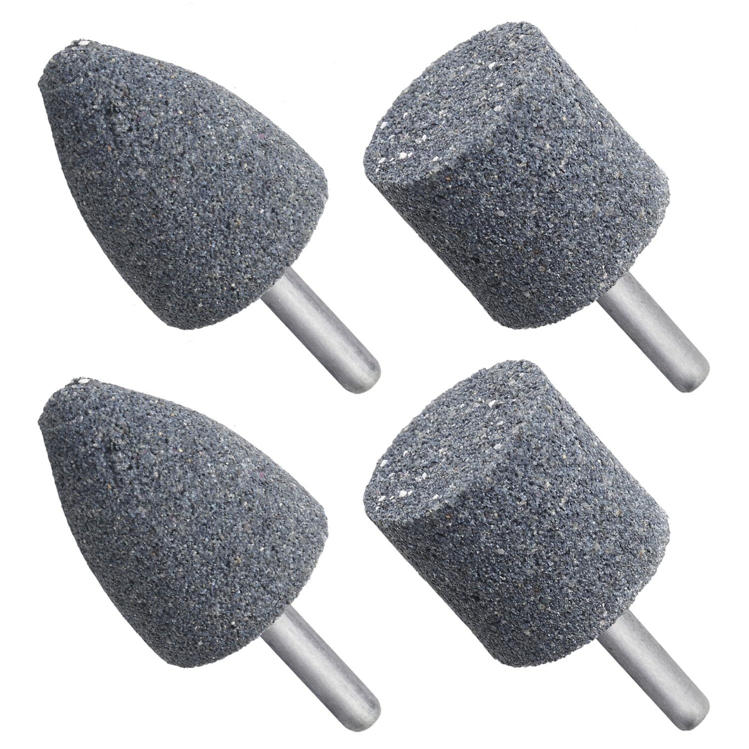 4pcs Metal Grinding Stone (2 pcs Cone Shape + 2 pcs Cylinder Shape)