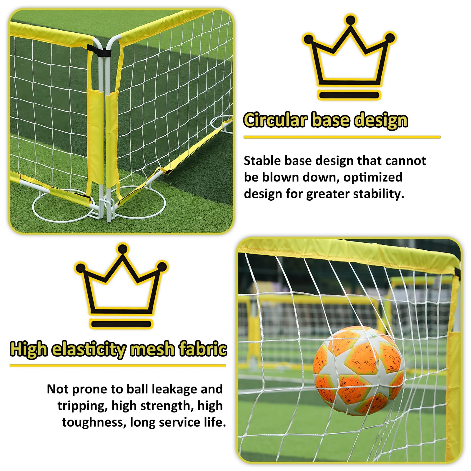 Porta Da Calcio Per Prato Installazione Semplice, Recinzione Leggera Per Campo Da Calcio E Rete Da Calcio, Attrezzatura Per Allenamento Di Calcio Per Interni Ed Esterni