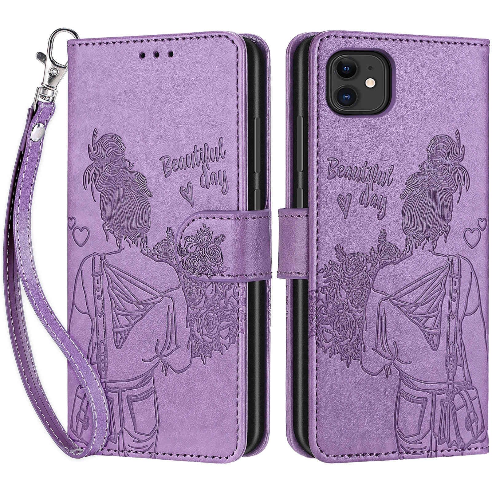 SRISHP Cover per iPhone 12 / iPhone 12 Pro, Magnetica Cover a Libro con Slot per Schede, Custodia in PU Pelle Portafoglio per iPhone 12 / iPhone 12 Pro, Gris