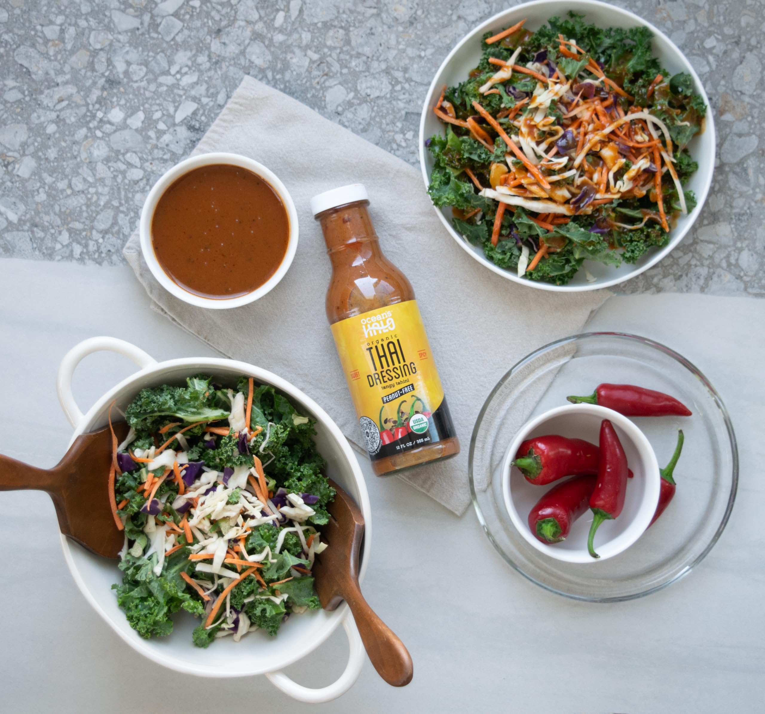 Ocean's Halo Organic Thai Dressing, Tangy Tahini, 12 fl oz, Peanut-free | Grocery Pickup & Delivery | Whole Foods Market Ocean's Halo Organic Thai Dressing, Tangy Tahini, 12 fl oz, Peanut-free | Grocery Pickup & Delivery | Whole Foods Market
