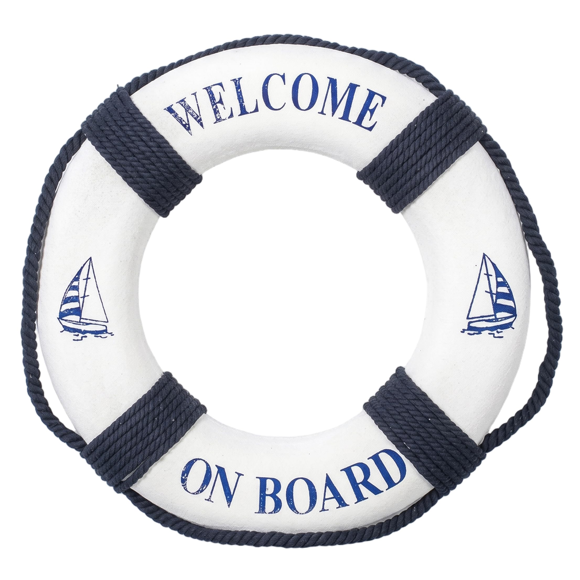 Syutokul Life Preserver Ring Decoration, Mediterranean Nautical Wall Decor With Rope - Wall Hanging Decor, 40cm/15.75inch.
