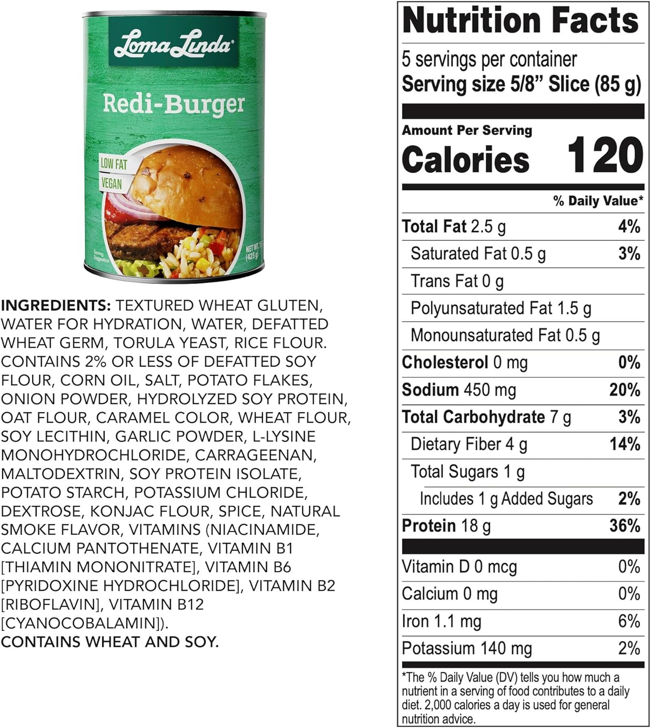 Loma Linda - Plant-Based - Redi-Burger (15 oz.) Loma Linda - Plant-Based - Redi-Burger (15 oz.)