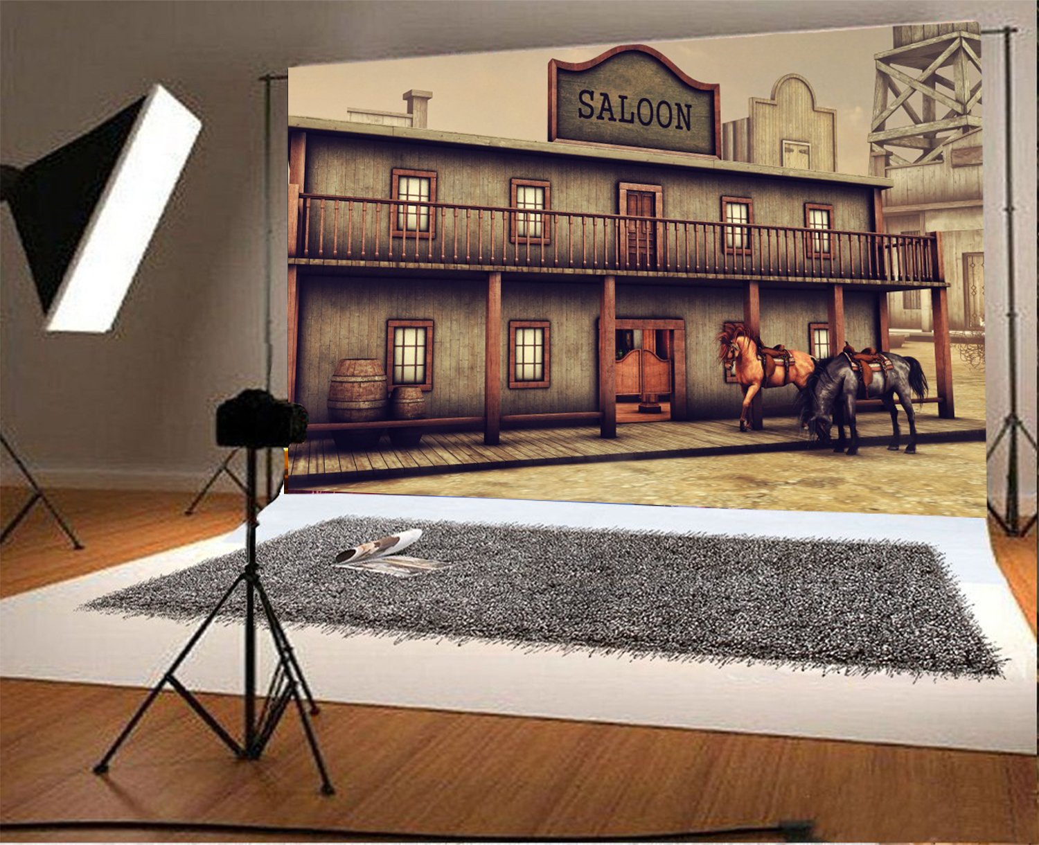 Yeele Wild West Hintergrund 3x2,4 M | Western Cowboy Saloon Bar Fotohintergrund | Vinyl Für Studio & Party
