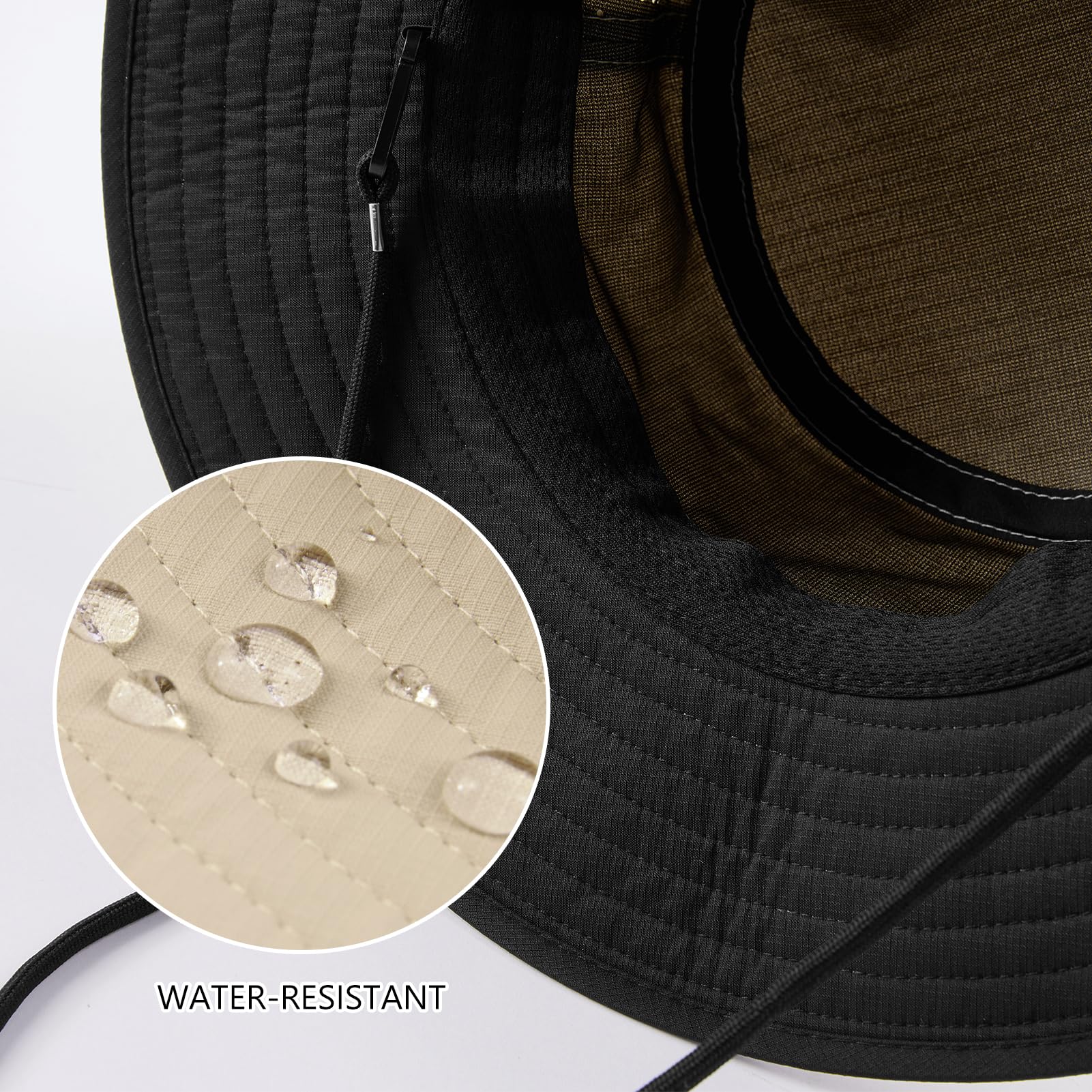BASSDASH Sombrero de Pescador de Pesca Resistente al Agua UPF 50+ con Malla Perforada con láser Ajustable para Hombres y Mujeres Senderismo al Aire Libre