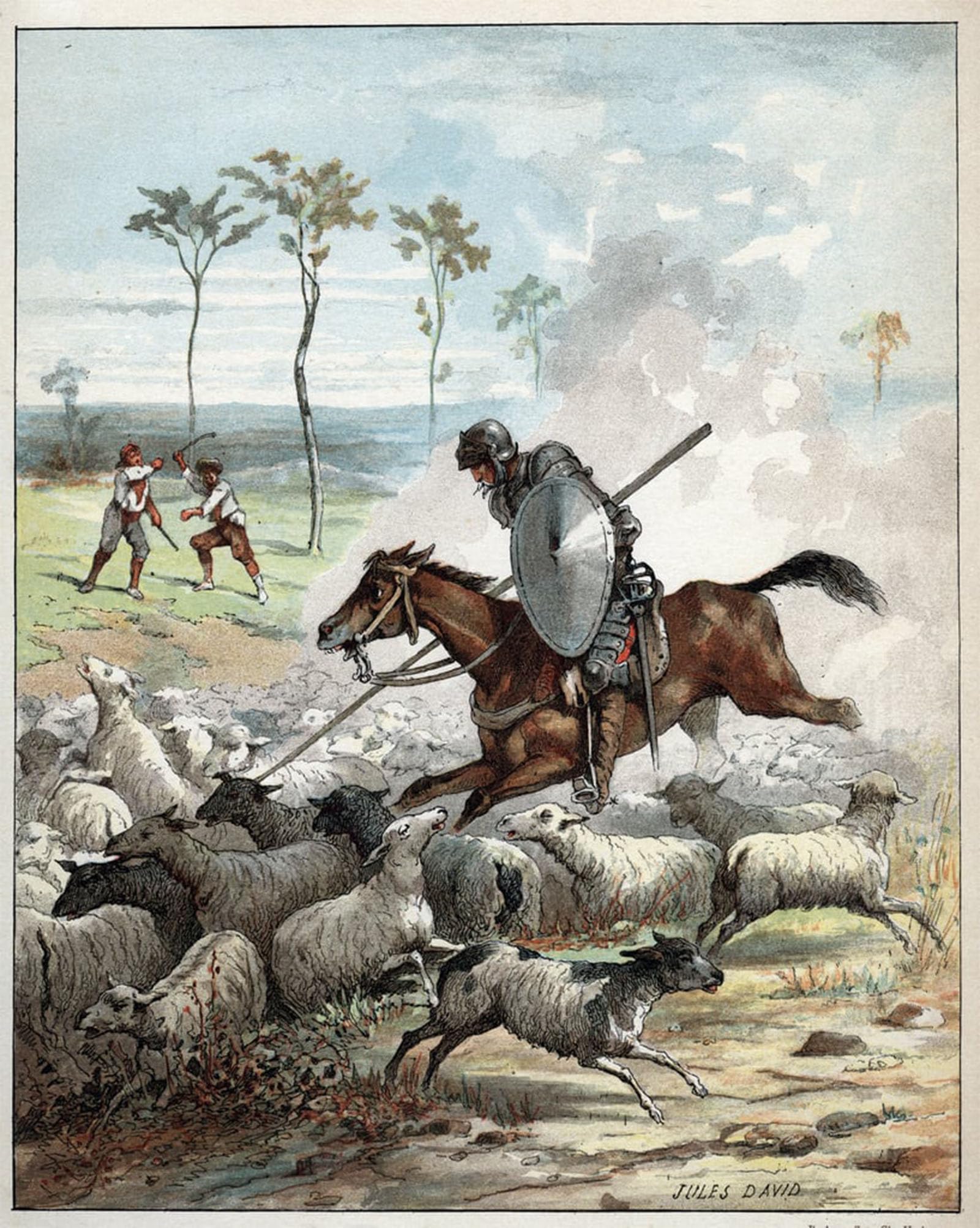Tableau Don Quichotte de Jules David, impression sur toile SERENDIPITP 60x90cm - 5