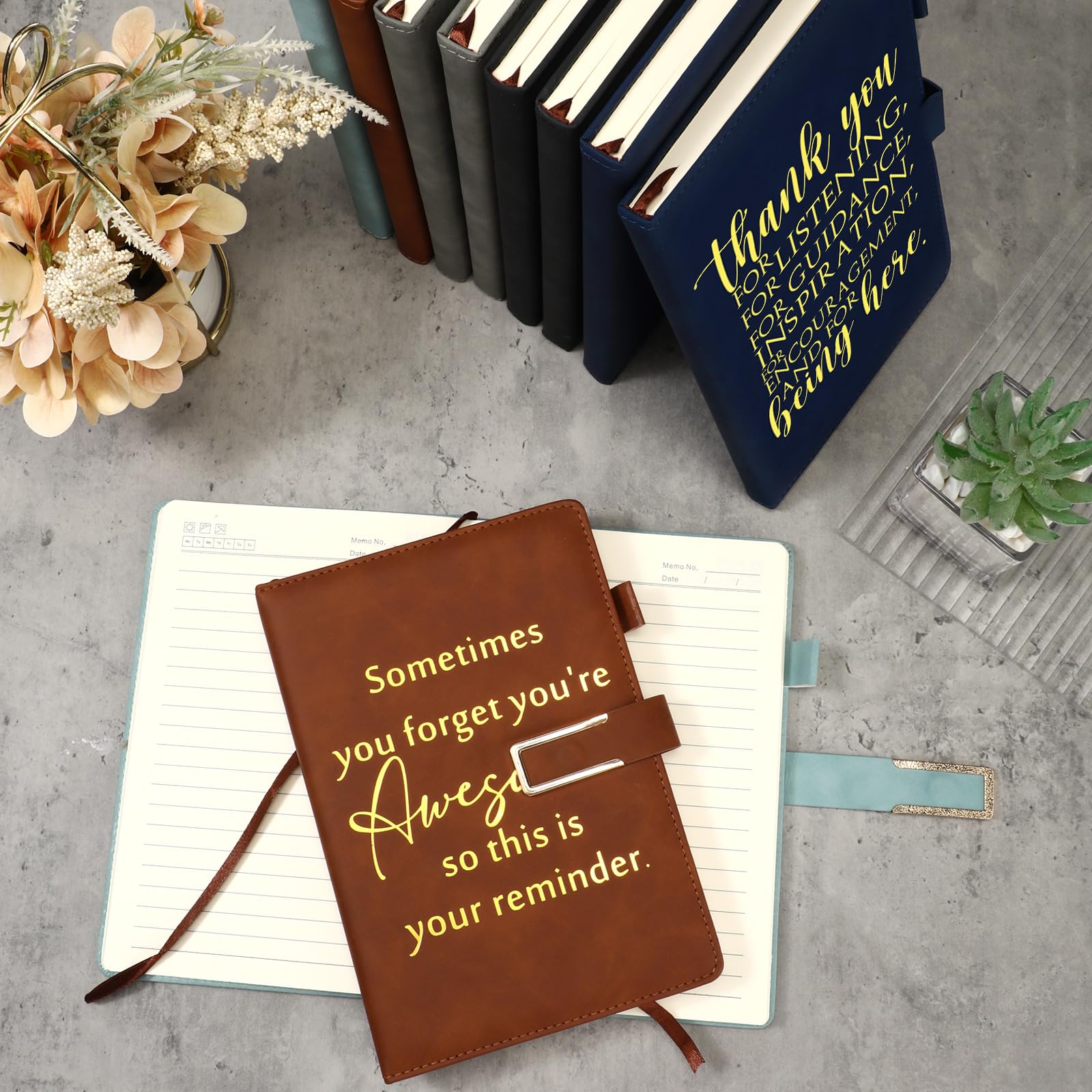 Fulmoon 10 quaderni di ringraziamento per dipendenti, formato A5, in pelle, regalo di ringraziamento per insegnanti, infermiere, colleghi, squadre, segretari, ufficio (romanzo)