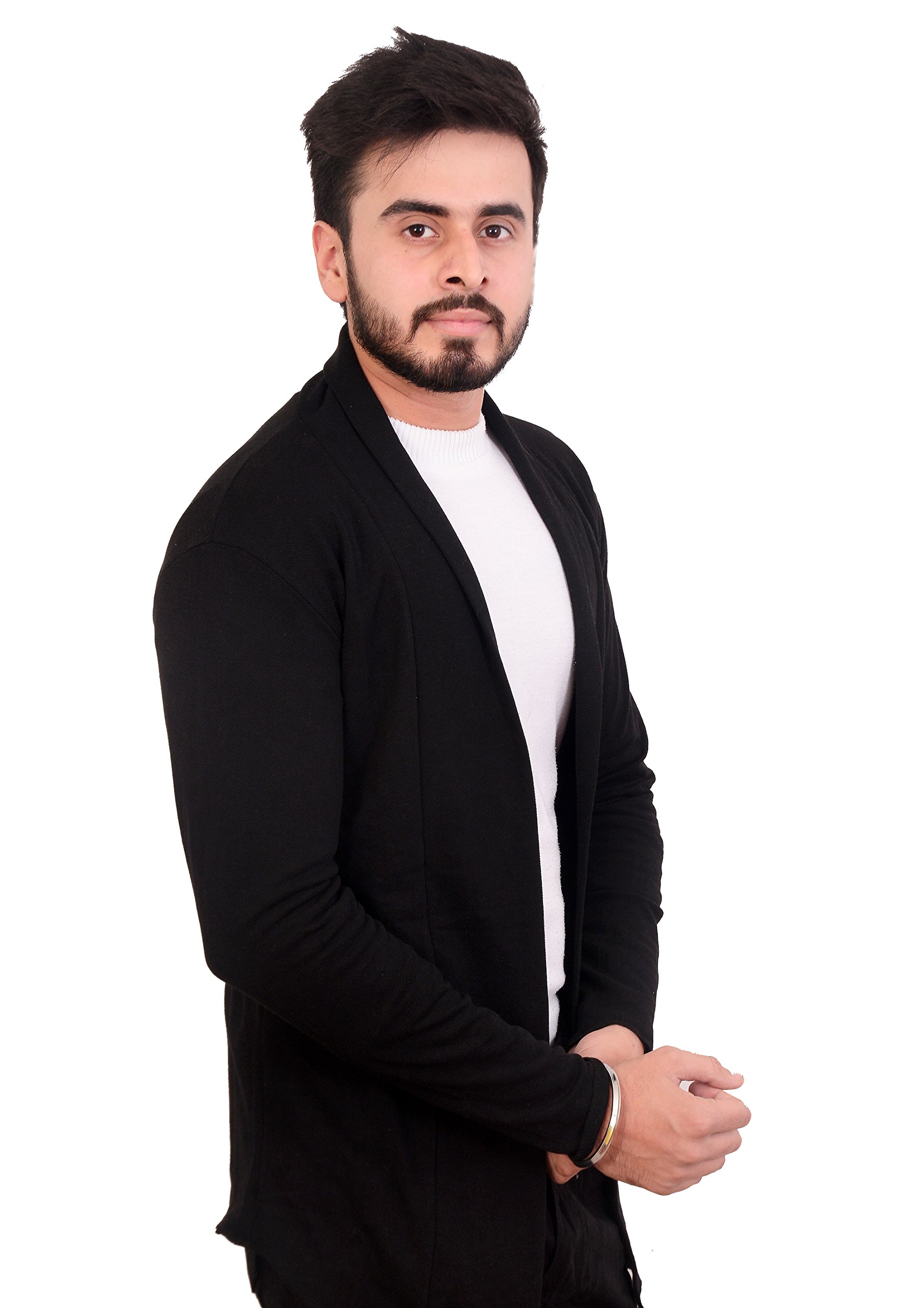 Krystle Boys Full Sleeve Black Cotton Shrug (X-Large) 1